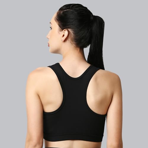 Image of SOIE Women's Medium Impact Quick Dry Padded Racerback Printed Athleisure Sports Bra