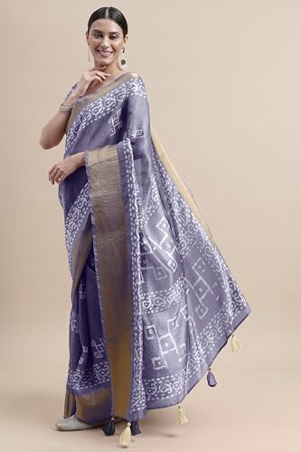 Image of MIRCHI FASHION Women Saree Cotton Silk Batik Block Printed | Breathable Office Wear and Regular Use Sari with Blouse Piece