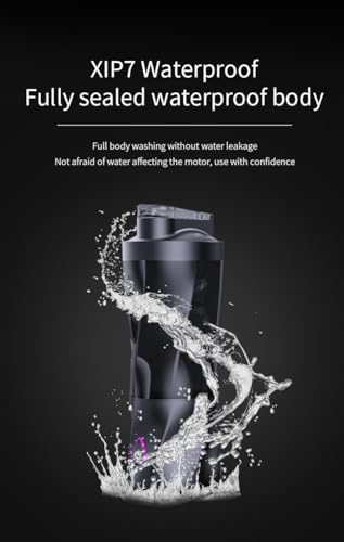 Image of Portable Blender Electric Juicer USB Rechargeable Fruit Mixers Mini Personal Smoothie Maker 6 Blades 3 Gears Ideal for smoothies, protein shakes, fresh juices, sauces -1500mAh Battery (BLACK)