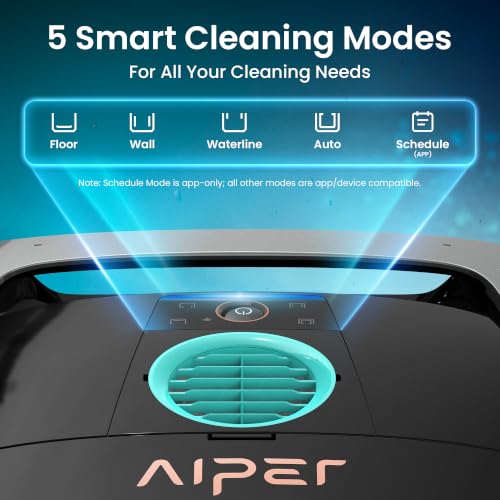 Image of Aiper Scuba S3 Robotic Pool Cleaner for Inground Pools, 5 Modes, Pale Blue