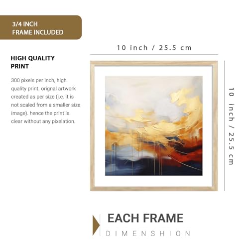 Image of kotart Premium Paintings with Frame for Home Decoration - Modern Art Vibrant Painting for Living Room Bedroom Office Wall Decoration - Pack of 4 (Art 4, Small (10x13 or 10x10 inch))