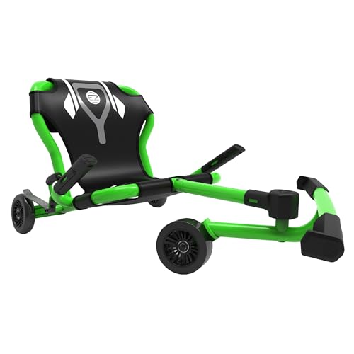 EzyRoller Classic X Go Kart Drift Trike para niños de 4 a 14 años | Triciclo Gokart hasta 70 kg | Vehículos Infantiles para Exteriores 1 Plaza, Capacidad de Carga hasta 70 kg (Verde)