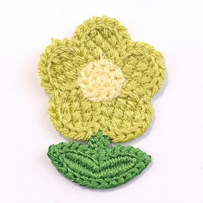 Naszywka haftowana 5 * 3,8 cm 30 szt. małych naszywek z kwiatami szydełkowymi, naszywki haftowane, aplikacje żelazne, chińskie na odzież, do przyszycia kurtkę jeansową(Big Red)
