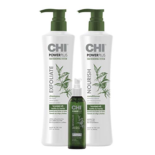 Customer Favorite Chi Power Plus Step Exfoliate Shampoo 32oz Power Plus Step 2 Nourish Conditioner 32oz And Power Plus Step 3 Revitalize Vitamin Hair Scalp Treatment 3 5oz Fluid Ounces 12 Fl Oz Accuweather Shop