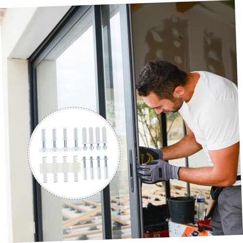 Kit de herrajes para puertas plegables de 16 piezas con riel, guía y componentes metálicos para puertas corredizas, plegables y colgantes, piezas de reemplazo suaves y silenciosas miniatura 7