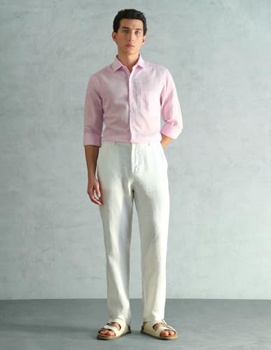 Image of Arrow Solid Slim Fit Formal Shirts for Men - Full Sleeve Shirt for Man