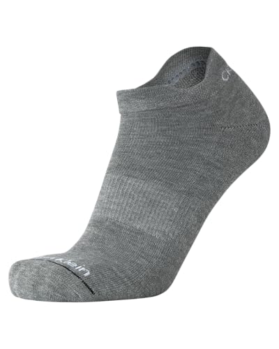 Image of Calvin Klein Mens No Show Socks - 6 Pack Soft Cotton Blend Cushioned Athletic Low Cut Socks for Men for Sports and Running