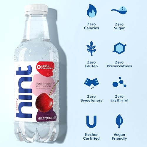 Image of Hint Bottled Water, 4-Flavor Purple Variety Pack - Purified Water Beverages with Zero Calories, Natural Flavors, and Sugar Free - 16 Fl Oz (Pack of 12)