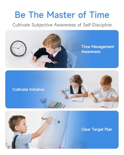Visual Timer for Kids with Planning Board, 3-in-1 Visual Schedule for Kids with Autism & ADHD, Chore Chart for Home, School, Classroom, Desk - Image 8