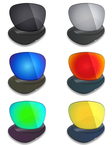 Mryok 6 Pairs Polarized Replacement Lenses for Ray-Ban Caravan RB3136 58mm Sunglass - Stealth Black/Fire Red/Ice Blue/Silver Titanium/Emerald Green/24K Gold