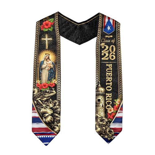 Noryzen Active Puerto Rico Graduation Stole Puerto Rican Flag Stole Class Of 2026 Graduation Gifts 1