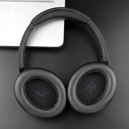 SOULWIT Professional Replacement Ear Pads for EarFun Wave Pro ANC Headphones, Earpads Cushions with Soft Protein Leather, High-Density Noise Isolation Foam - Black miniatura 6