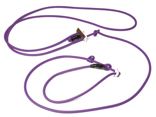 Mystique® Biothane Hunting Profi lautlos Umhängeleine 280cm Moxon mit Zugbegrenzung (6mm, lila (6mm))