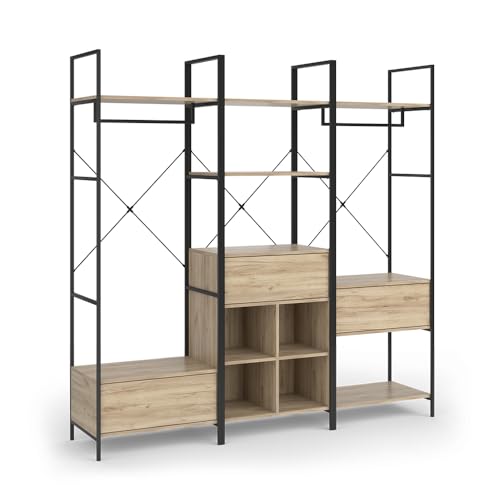 Vicco Kleiderschrankset Enya, Holz, 60 x 180 cm 3 Teile