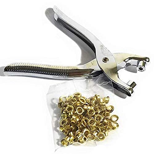 BESTDI Grommet Eyelet Setting Plier Gold Eyelets Grommets, Grommet Tool