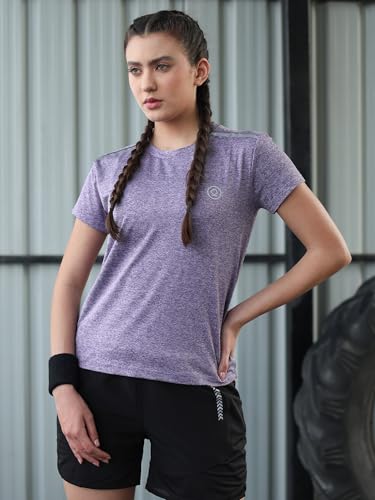 Image of CHKOKKO Gym Tshirt for Women Workout Dry Fit t Shirt Sports Tshirt Lightweight Round Neck Breathable Half Sleeve Activewear Running Yoga Tops for Woman