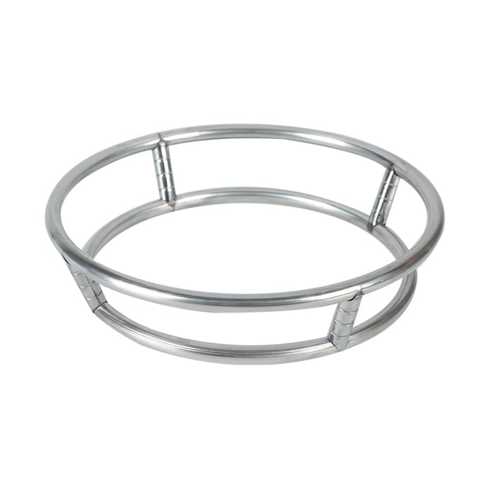 CTRLZS 1 Piece Wok Stainless Steel Wok Ring Pot Rack Burner Grate Replacement Wire Insulated Pot Mat Stand for Kitchen Wok Accessories Silver Stainless Steel