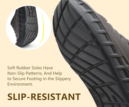 Image of GPOS Mens Sport Recovery Sandals Plantar Fasciitis Thick Cushion Slides Sandals Lightweight Comfort Orthotic Slippers