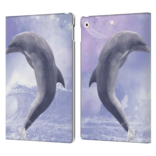 Étui Portefeuille Cuir iPad 10.2 Simone Gatterwe Dauphins pour le Café