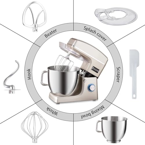 Ryanong VACSAX Electric Stand Mixers, 10L Stand Mixer, Electric Kitchen Mixer, Food Processor, 2200W Dough Kneading Machine, Kneader Kitchen Appliances, for Baking, Cookie, Kneading - Image 7