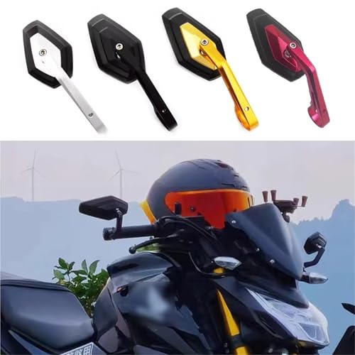 Espejo retrovisor motocicleta gran angular ajuste universal aluminio MS-2025 3