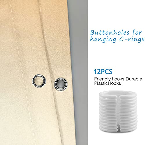 Rideau de douche anti moisissure KnSam 180x200 en polyester imperméable libellule