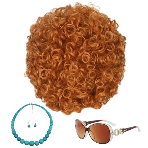 Perruque courte ondulée rouge orange lot de 4 pour changer de look sans abîmer vos cheveux