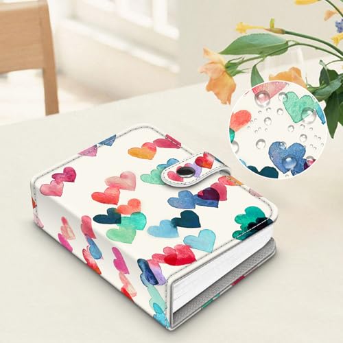 FINTIE Mini Photos Album Book for 2x3 Inch Films - 52 Pockets Small Albums for Fujifilm Instax Mini Instant Camera/Polaroid Hi-Print Pictures, Kpop Photocard Holder Binder, Raining Hearts - Image 6