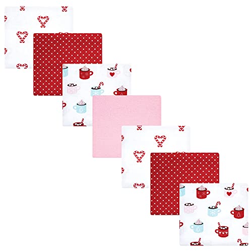 Image of Hudson Baby Unisex Baby Cotton Flannel Receiving Blankets Bundle, Hot Cocoa, One Size