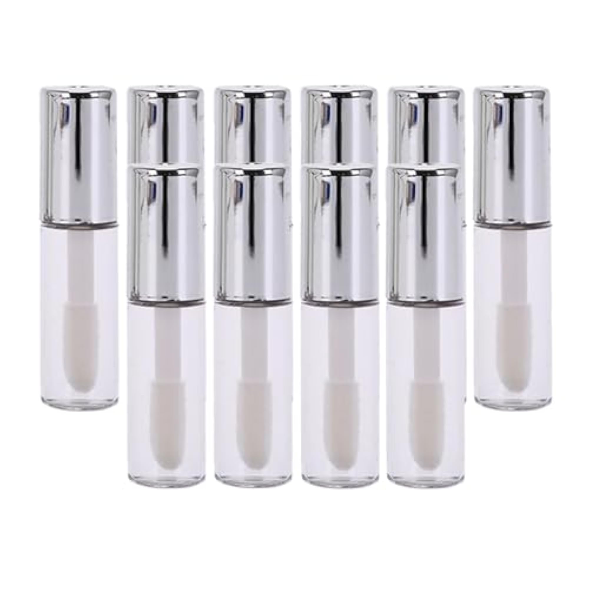 2X10Pcs Refillable Transparent Lip Gloss Bottles for Women & Girls