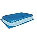#11 Poolabdeckung rechteckig + Poolunterlage für Familiy Pool 262x175cm - 110g/m² PE - Wasserdicht - UV-stabil Abdeckung Fixierseil - Bodenschutz - Bodenplane aufblasbar Planschbecken