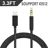 KUPOISHE Aux Cord for iPhone, 3.5mm Aux Cable for iPhone 7/X/8/8 Plus/XS Max/XR to Car Stereo or Speaker or Headphone Adapter, Support The Newest iOS 11.4/12 Version or Above.