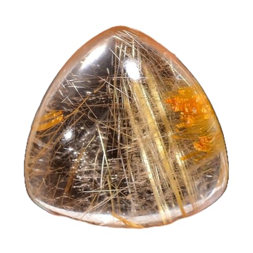 Quartz rutile doré poire 15mm pour créer vos bagues et colliers bohèmes chic