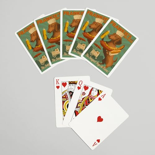 Lantern Press Dachshund, Baraja de 52 Cartas de Póker miniatura 7
