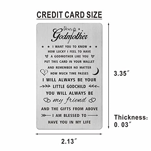 Sousyokyo Fairy Godmother Gifts From Godchild, My Godmother Birthday Steel Wallet Card For Women, Best Mother's Day Gifts For Godmother, The God Mother Christmas Present From Godchildren #TOP1