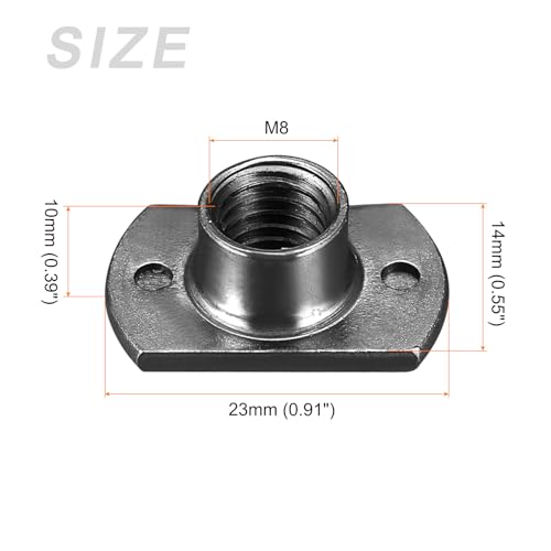 METALLIXITY Punktschweißmuttern (M8) 25 Stück, Karbonstahl-Doppellaschenbefestigungsmutter - für den Bau von Industrieanlagen