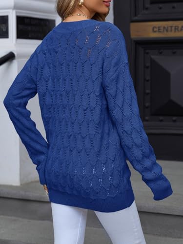 Image of Women's V Neck Long Sleeve Pullover Sweater Lightweight Knit Sweaters Novelty Sweaters