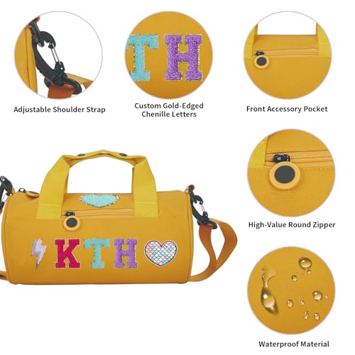 Personalized Kids Dance Ballet Bag, Kids Chenille Letter Duffel Bag, Sport Duffle Bag, Travel Duffel Bag, Pink Cheerleader Bag for Girls, Dance Duffle Bag, Special Performance Reward Gift for Children4