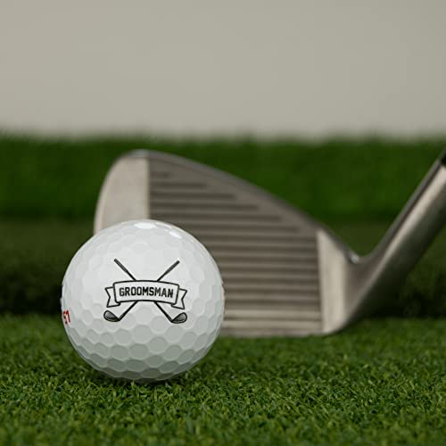 Wilson Sleeve of 3 Personalized Golf Balls for Men, Groomsmen Gift, Father of The Bride Gifts, Custom Design for Groomsmen, Officiant, Ushers, Best Man Golf Balls - Image 5