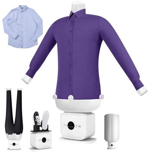 HENGCMM Maniquí de Planchado Automático 2 En 1, Camisas Y Pantalones, Secado Y Planchado, Planchadora Inflable, Planchadora Automática Humanoide Táctil, Plancha con Maniquí C