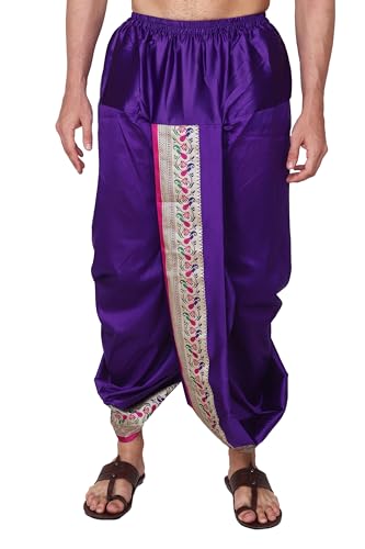 Image of Rameshwaram Fabrics Men's Sherwani Style Dhoti Kurta Set with Angavastram | Traditional Indian Groom Dress | Ethnic Kurta Set for Wedding, Engagement, Festival
