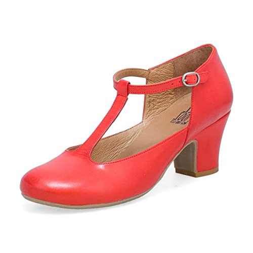 Miz Mooz Fleta Women's Retro Inspired Heels Scarlet