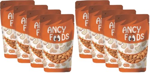 Image of Ancy Gurbandi Almonds 1000 Grams (250 Grams X 4) with Rich Flavor, High Antioxidant Content, and Brain-Boosting Nutrition for Daily Vitality and Wellness |Packed with Energy to Support Kids Learning, Adults Productivity, and Elders Strength.