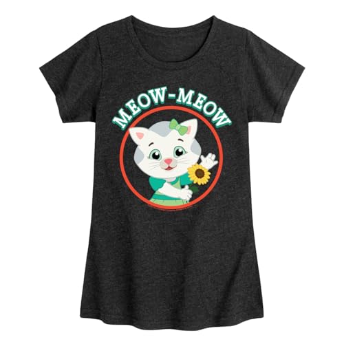 Daniel Tiger - Meow Meow Katerina Kittycat - Girls Toddler and Youth Fitted Short Sleeve Tee