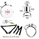 Lmgoc Negativer Peniskäfig Bondage Keuschheitskäfig Set Edelstahl Flacher Peniskäfig mit Realistischer Silikon Dildo SM Chastity Cage Mann Bondage Extrem (L Dildokopf, 50mm Bogenring)