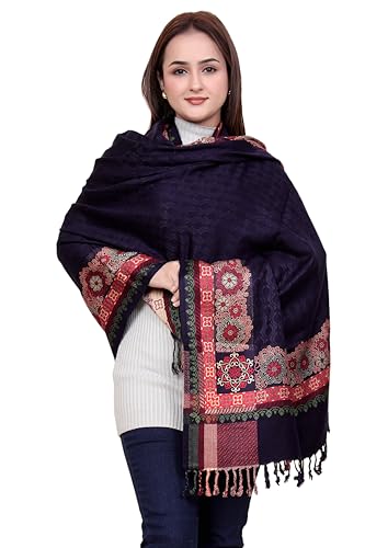 Image of KRITI Paisley Design Woollen Beige Color Shawl For Women