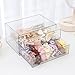 NINEWEEN Stackable Storage Drawers, Plastic Storage Bins for Home Office, Bathroom, Kitchen, Pantry, Clear Desk Organizer for Accessories, Marker, Pencils, Books, Art Crafts, Makeup (6 Drawers)
