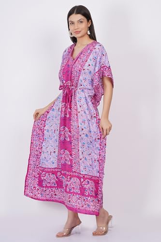 LAPSHA'S Floral Long Kaftan Kimono Maxi Dress Plus Size Gown Nightdress Kimono for Women2
