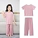 AIMAOMI girls clothes Kids 2 Piece Outfits Girls Summer Short Sleeve T-Shirts and Pants Set Fashion Clothing Sweatsuits Sets(Pink, 14-15 Years)