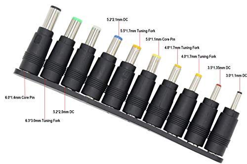 Laptop Power Adapter Tips Multi Kits 38 PCS Universal Laptop Notebook Power Supply DC Plug Set Connector Jack Tips for Lenovo Toshiba Dell and Most Laptops